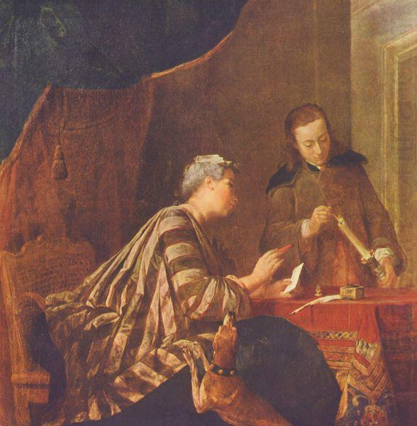 Lady Sealing a Letter, Jean Simeon Chardin